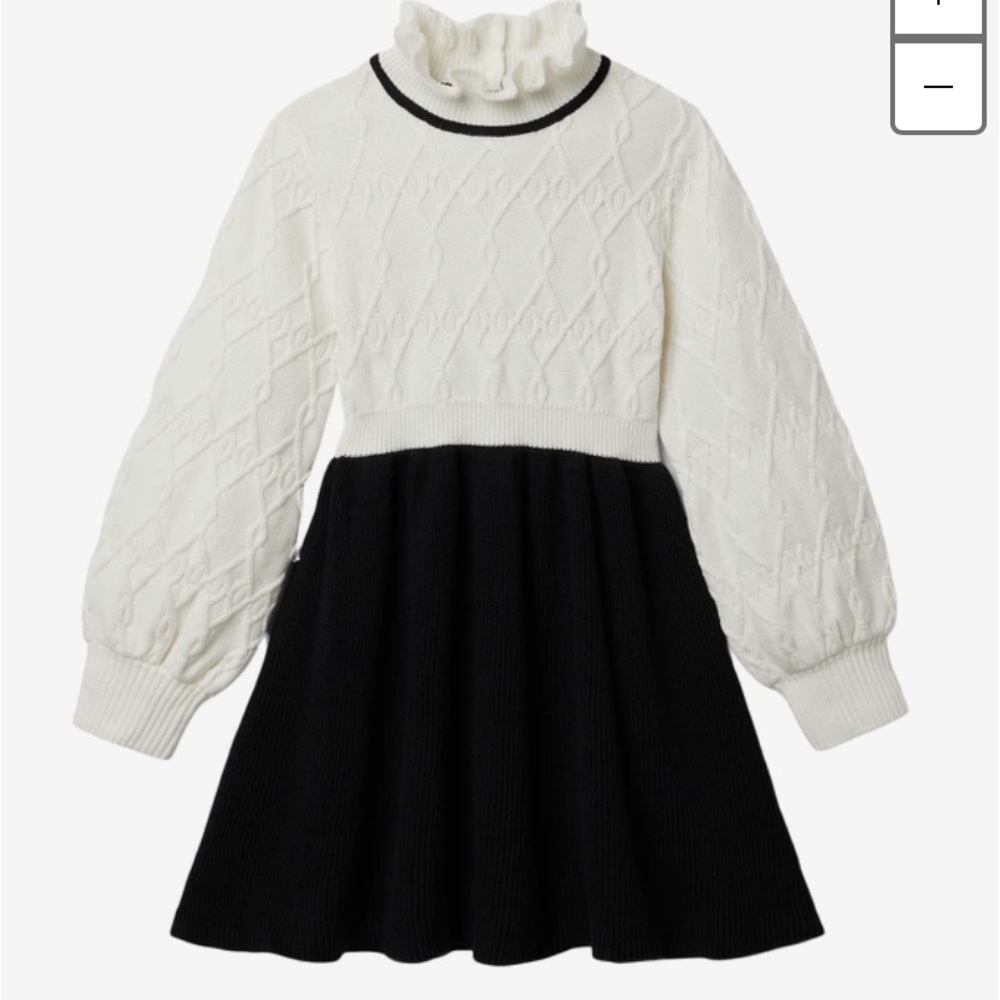 Janie and Jack Girls Black and White Dress Size 6
